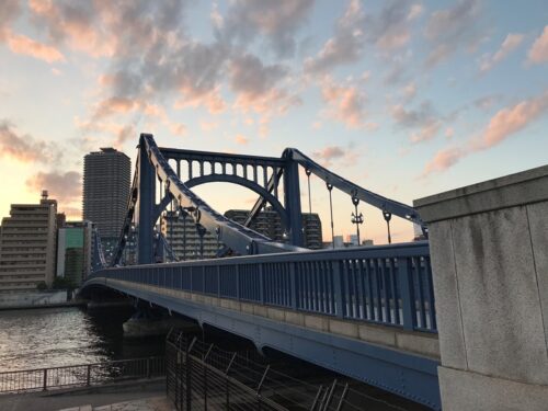 夕暮れの清洲橋